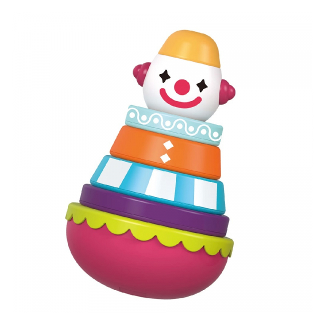 Jucarie corpuri stacabile pentru copii Clown 11.3x11.3x18cm multicolor SLL83019 CWT