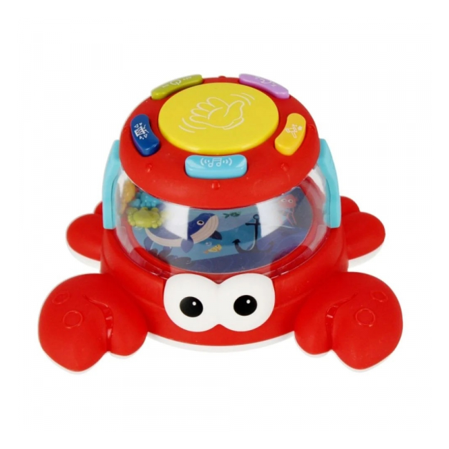 Jucarie interactiva in forma de crab cu sunete lumini si butoane Rosu 65181 CWT