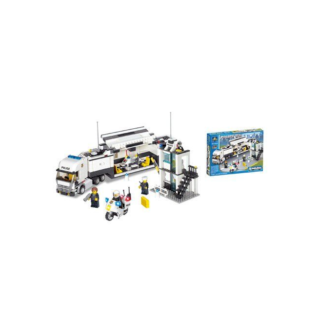 Jucarie tip Lego, Unitate Mobila de Politie Kazi Toys 6727 511 Piese