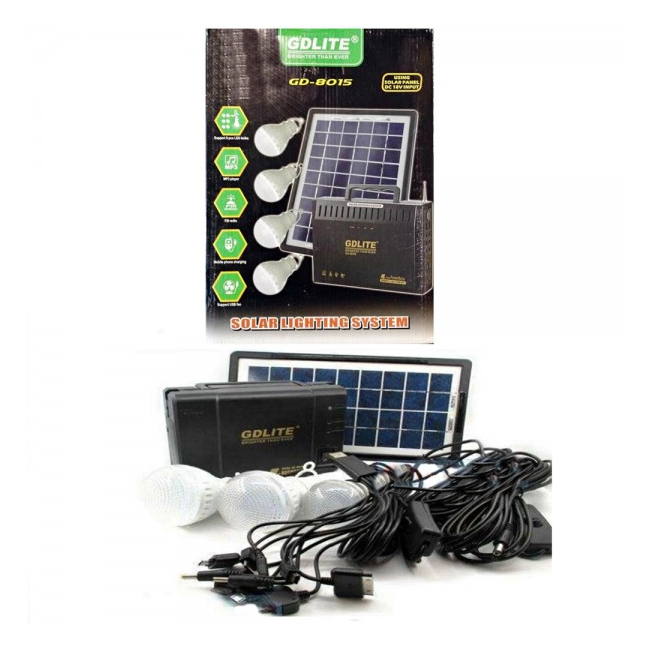 Kit Solar Incarcator Urgente cu Panou Solar GdLite GD8015A 12V7Ah