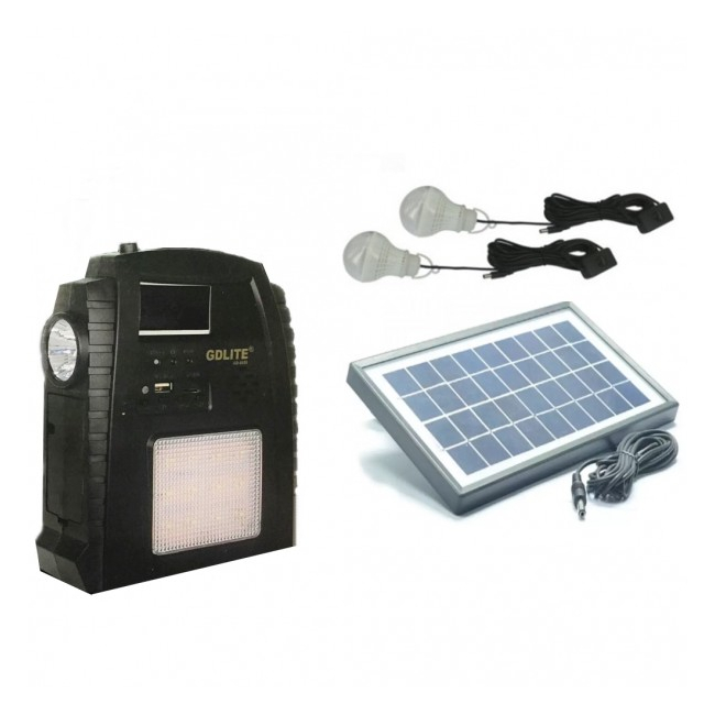 Kit Incarcator Urgente cu Panou Solar Radio FM USB MP3 GdLite GD8052