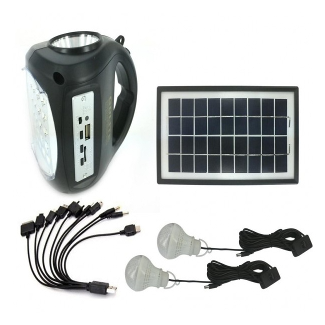 Kit Panou Solar si 220V GDLite GD8009 cu Acumulator 6V2A, USB, Radio