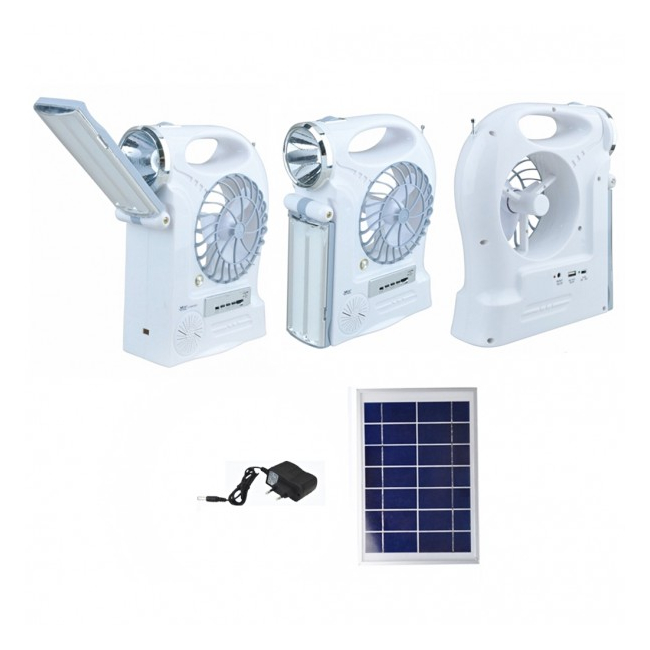 Kit Solar cu Lanterna, Neon, Ventilator, Radio FM si USB YJ5859FSYKT