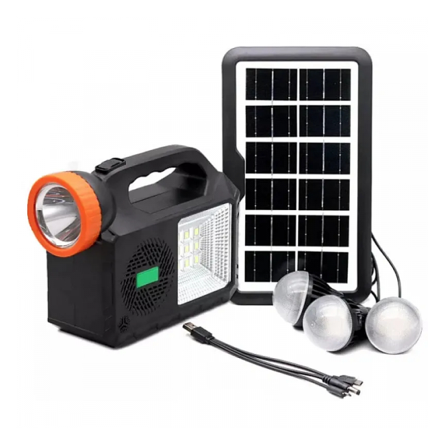 Kit Solar cu Panou Solar Boxa Bluetooth RadioFM 3Becuri 6V GDLITE GD102