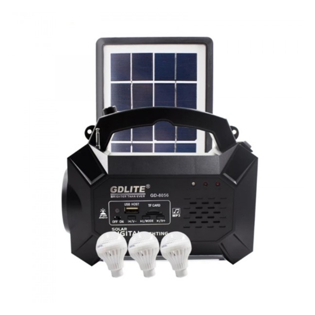 Kit Solar cu Radio FM, SD Card, USB MP3, LED 1W 4V4Ah GdLite GD8056