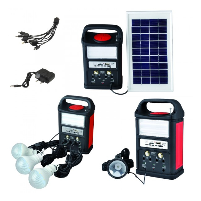 Kit Solar Lampa 20LED SMD, Frontala, Radio, SD, USB, 220V YJ1962HTSYK