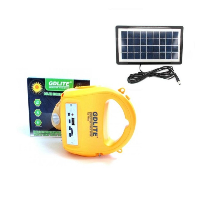 Kit Solar Lanterna cu Radio MP3 Card Reader si USB Gdlite GD7655B