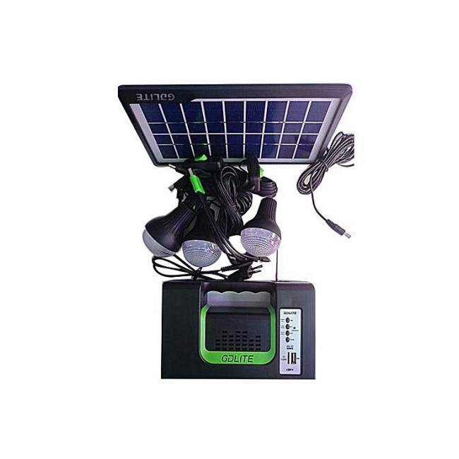 Kit Solar Lanterna LED U cu Radio FM USB MP3 3 Becuri 6V GDLITE 10