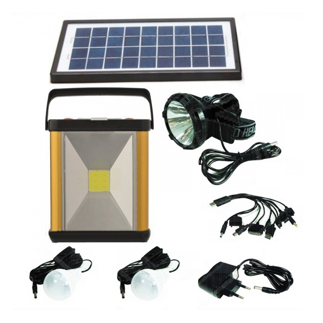 Kit Solar Lanterna LED, Frontala, 2 Becuri, 6V4Ah GDLite GD8032