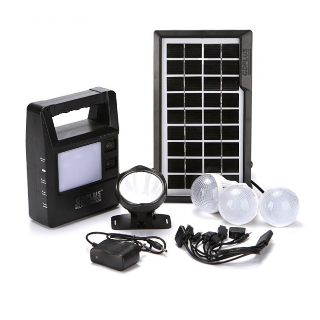 Kit Solar Lanterna LED, Frontala, USB, 3 Becuri, 4V GDPLUS GD8213