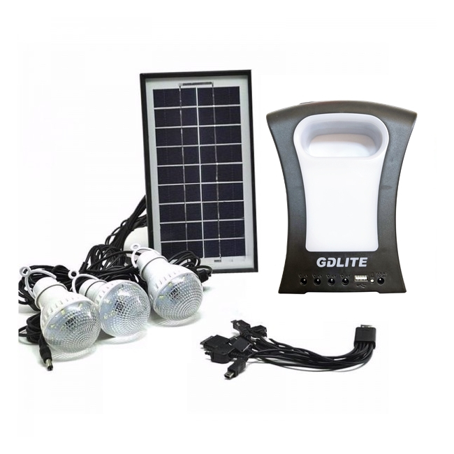 Kit Solar Lanterna LED, USB, 3 Becuri, 6V GDLite GD77