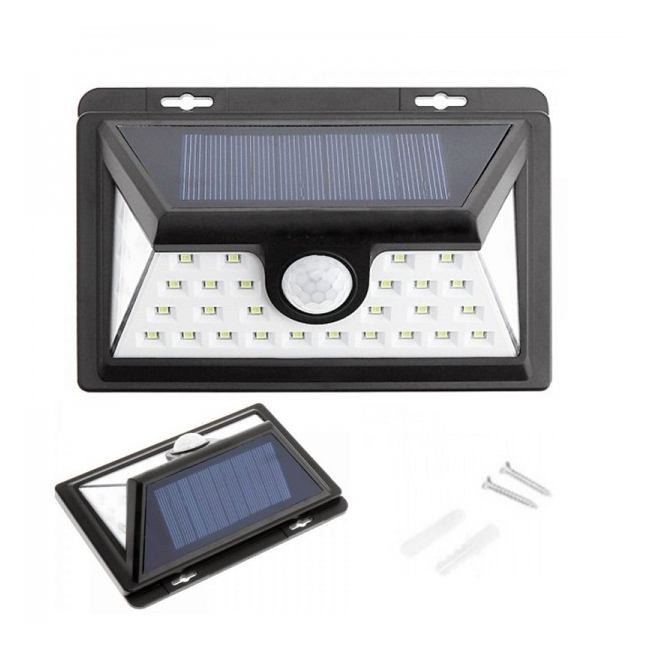 Lampa 36 LED Incarcare Solara cu Senzor de Lumina On/Off