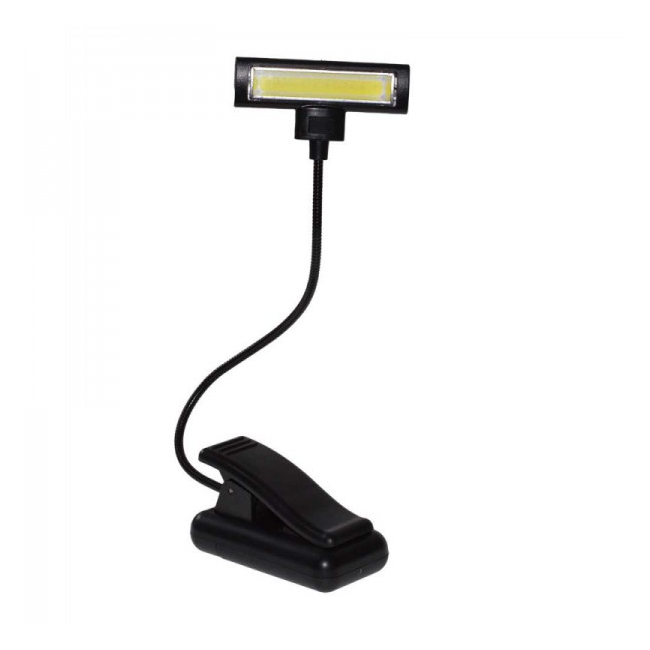 Lampa de Citit Carte cu Clips, Brat Flexibil, pe Baterii 18D029 XXM