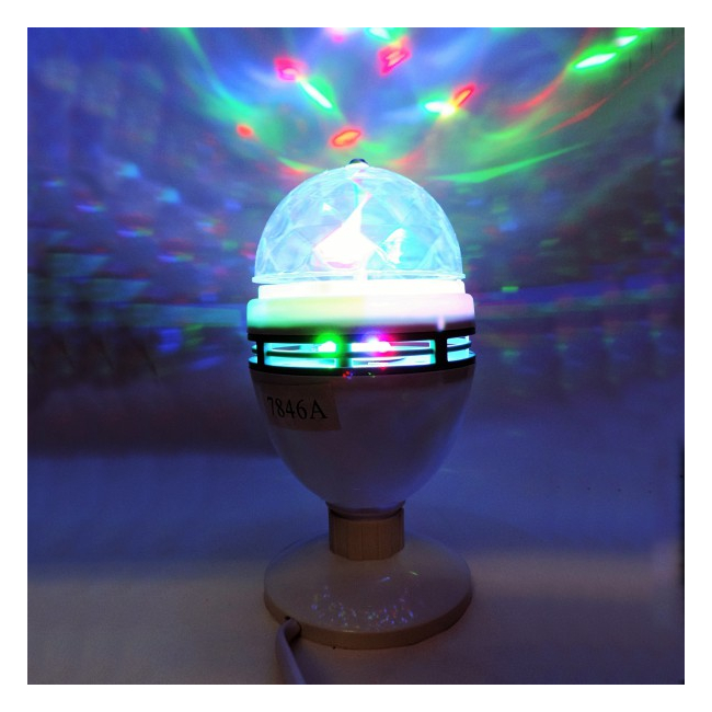 Lampa Glob Disco Rotativ Veioza Lumini Multicolore 3W 220V 7846A