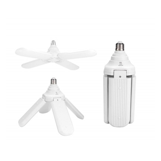 Lampa LED cu 4 Brate Mobile Ajustabile Fan Blade E27 3000K 60W