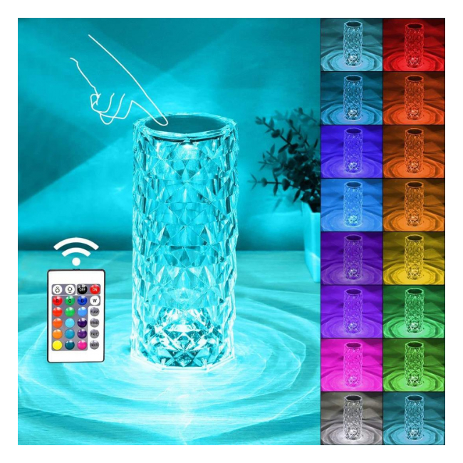 Lampa LED Deco Crystal RGBW Tactil Telecomanda USB Andowl QTL152