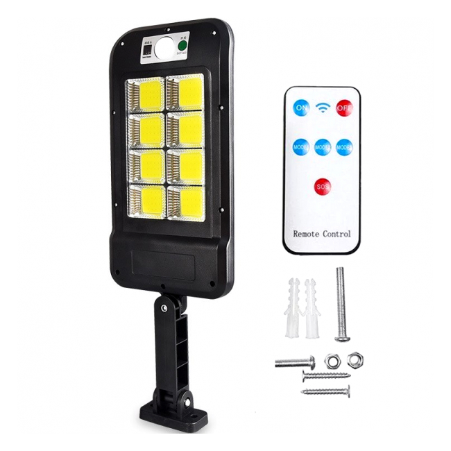 Lampa Solara 8 LED COB Senzori, Acumulatori, Telecomanda HS8013COBC