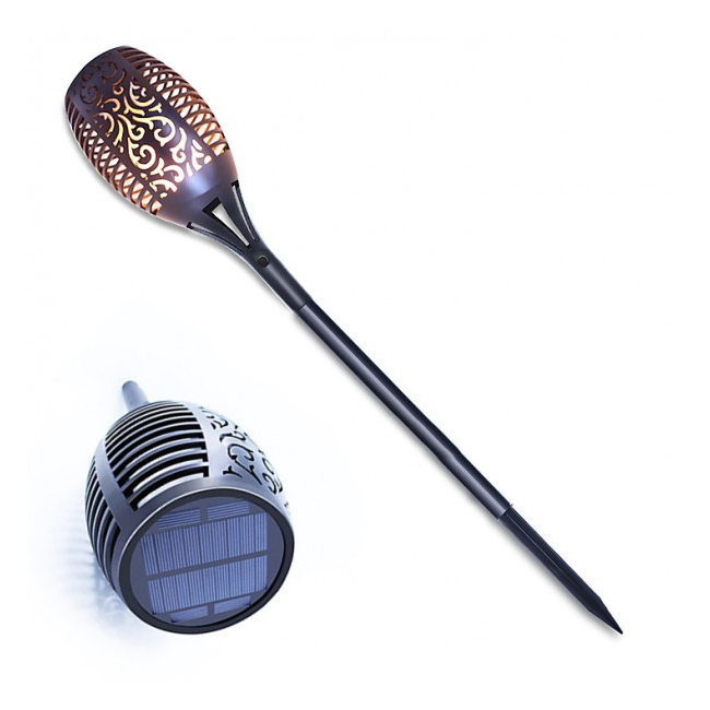 Lampa Solara Faclie LED Torta cu Acumulator si Efect Flacara 40cm Andowl XF6017 SNH