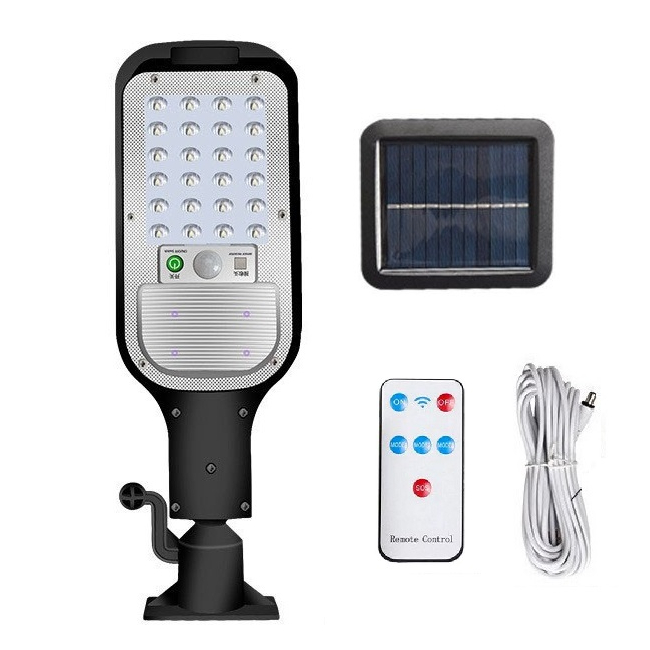 Lampa Solara LED Senzori, Acumulator, Telecomanda, 120W JX518