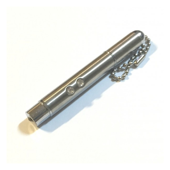 Lanterna Breloc cu LED, Laser, Pix si Butoane tip Cristale