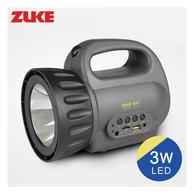 Lanterna cu LED 3W USB si Radio FM ZUKE ZK2181