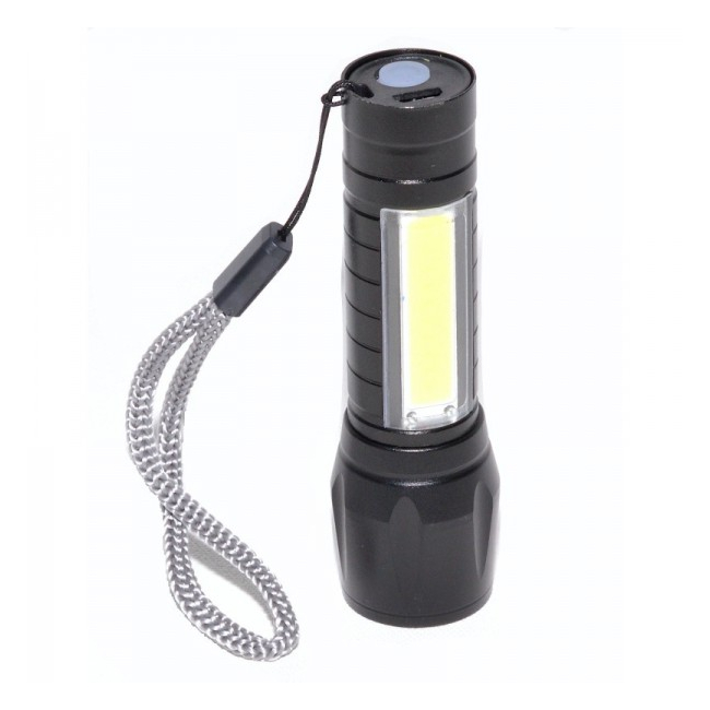 Lanterna LED 5W XPE+COB Acumulator 14500 USB Zoom 19A037 XXM
