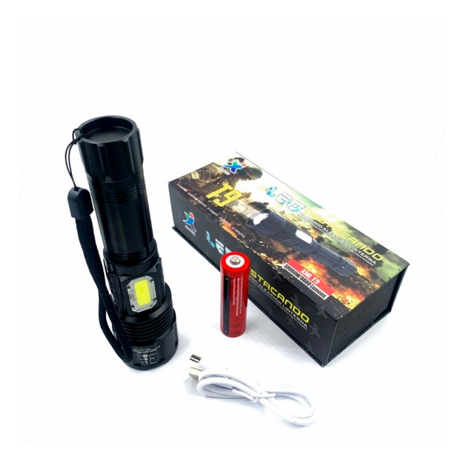 Lanterna de Mana cu LED Zoom 10W USB Acumulator 18650 MMC442P100