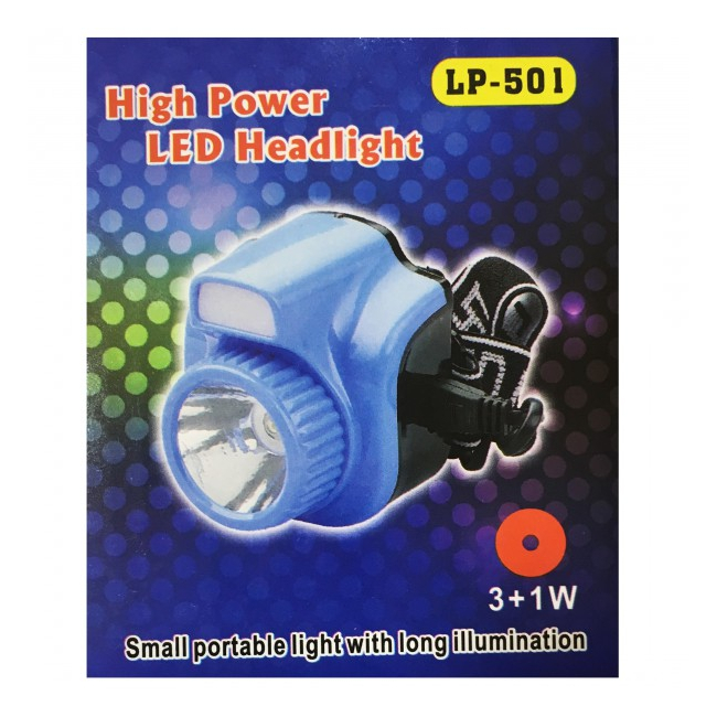 Lanterna Frontala LED 3+1W cu Acumulator LP501