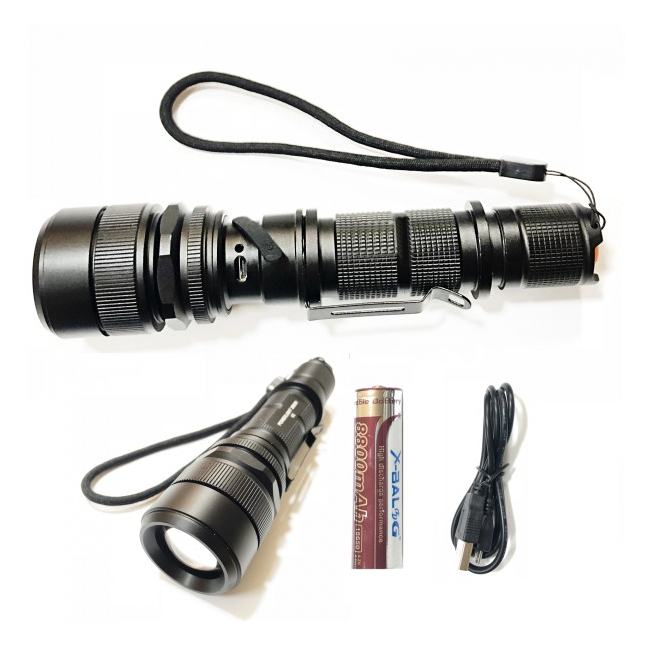 Lanterna LED 5W cu Zoom, Acumulator 18650 Incarcare USB BL603L2