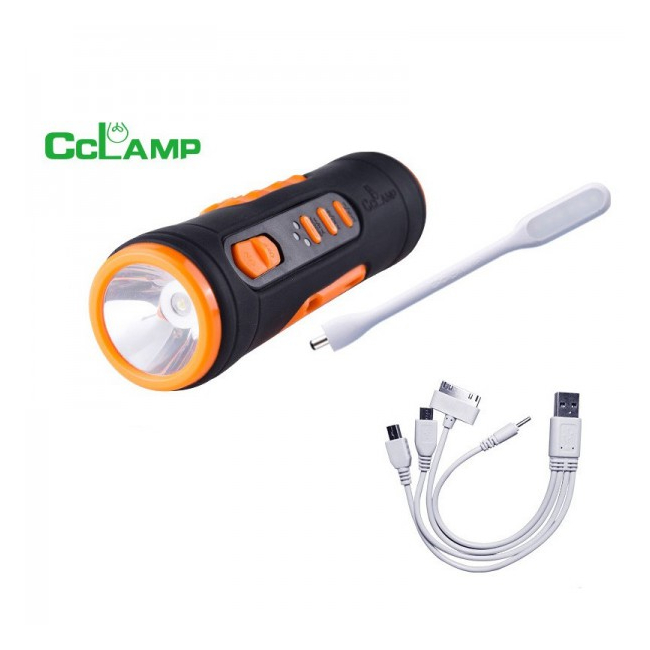 Lanterna LED cu Acumulator, Lampa, Radio, Micro SD, USB CCLAMP 501