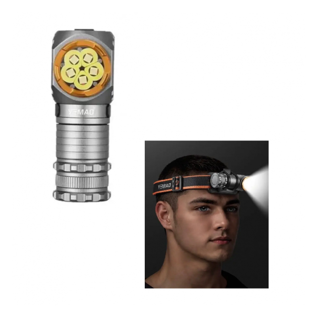 Lanterna LED Frontala 2000LM + Lumina Rosie RA 300m YEMAO YM T355X NDD