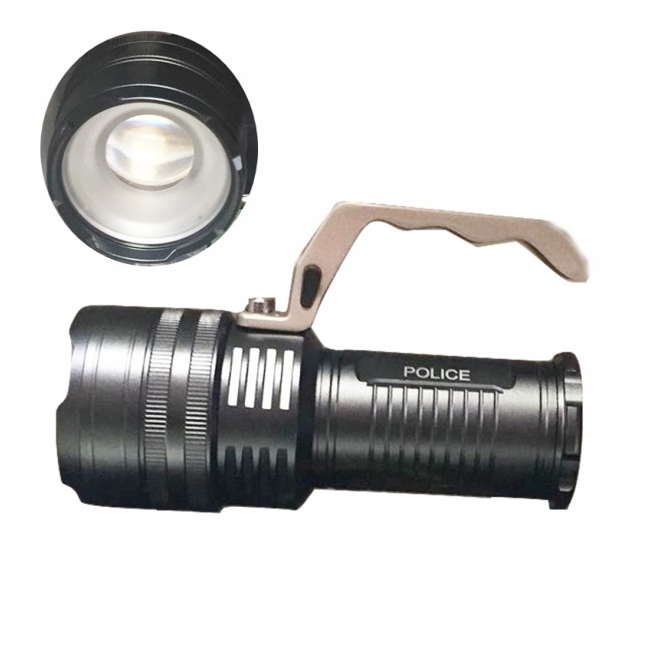 Lanterna LED Profesionala 3W cu Zoom, Maner, Acumulatori 3x18650 800LM