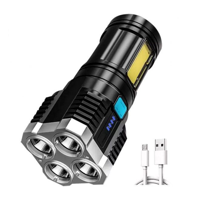 Lanterna Mana LED OSL si COB 10W L19 Incarcare USB 4 Moduri Lumina