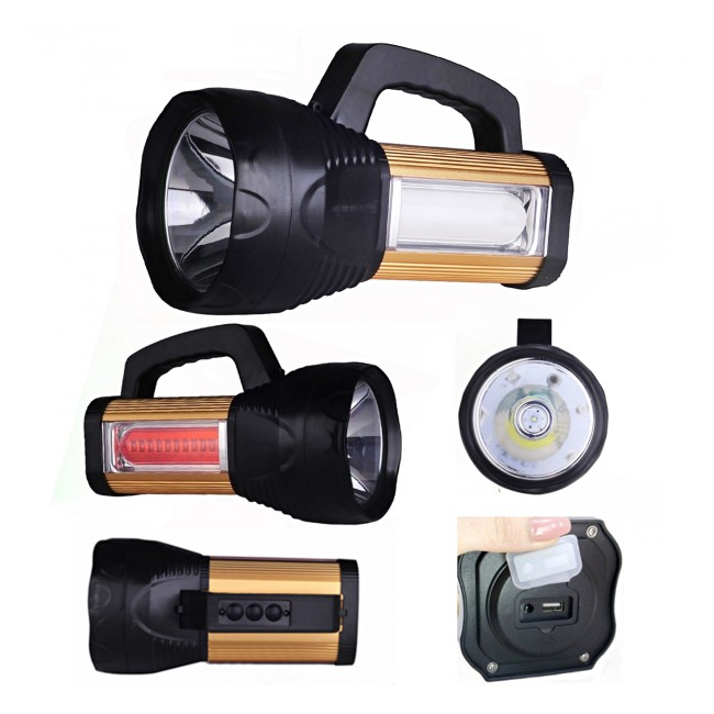 Lanterna Profesionala LED 10W, Panouri LED, USB si Acumulator 4V ATX8