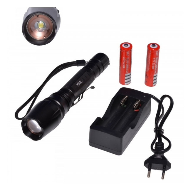 Lanterna Profesionala LED XML L6 5W Zoom 220V Acumulatori LNTXMLL65W XXM