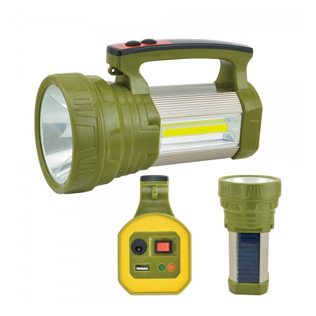 Lanterna Solara LED 1W+1W COB LED USB, 220V, Acumulator 4V 2.5Ah BB002