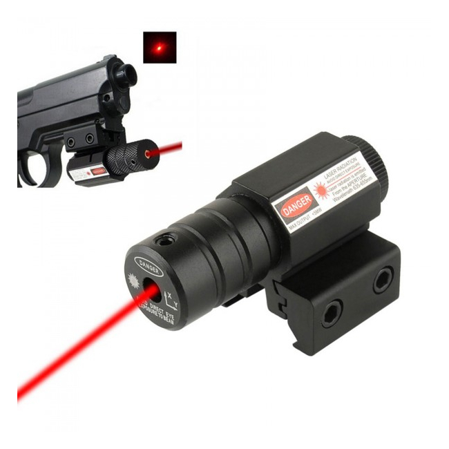 Laser Pointer Rosu cu Fixare pe Arma sau Pistol  AT Laser Sight