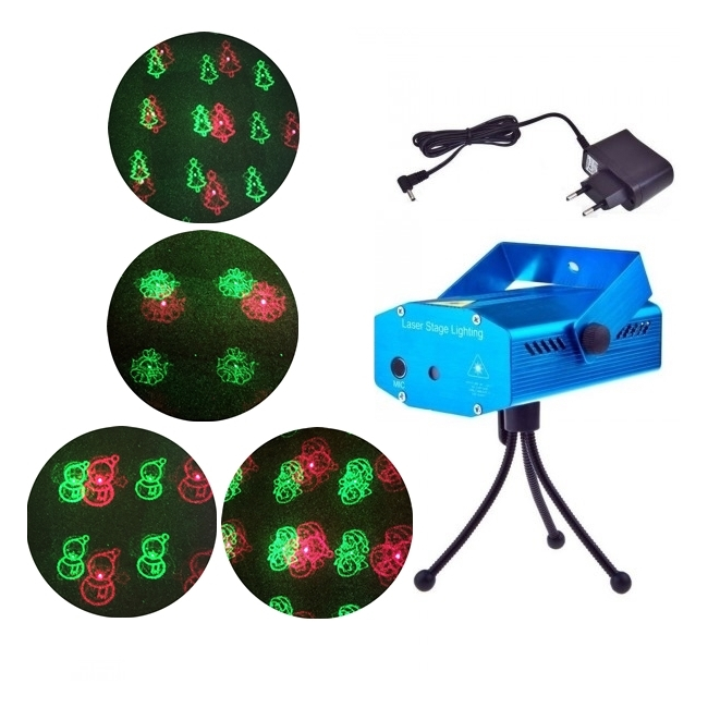 Laser Proiector Figurine Craciun Jocuri Lumini Rosu Verde SD08 LZ9602