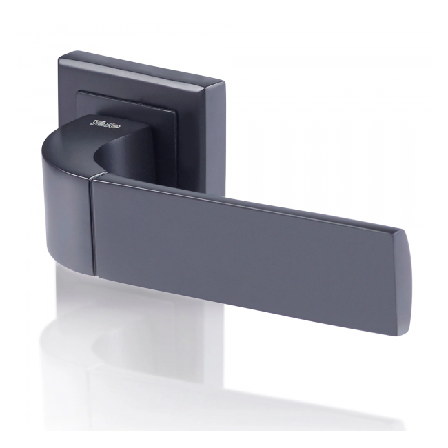 Maner rozeta patrata usa interior Yale Bologna aluminiu negru 127x53.5mm MNR2768