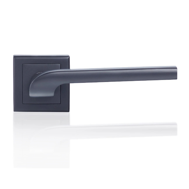 Maner rozeta patrata usa interior Yale Siena aluminiu negru 127x53.5mm MNR7282