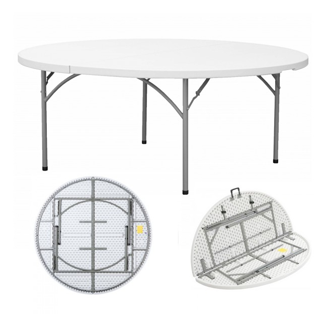 Masa Pliabila Rotunda pentru Picnic cu Maner 150x74cm