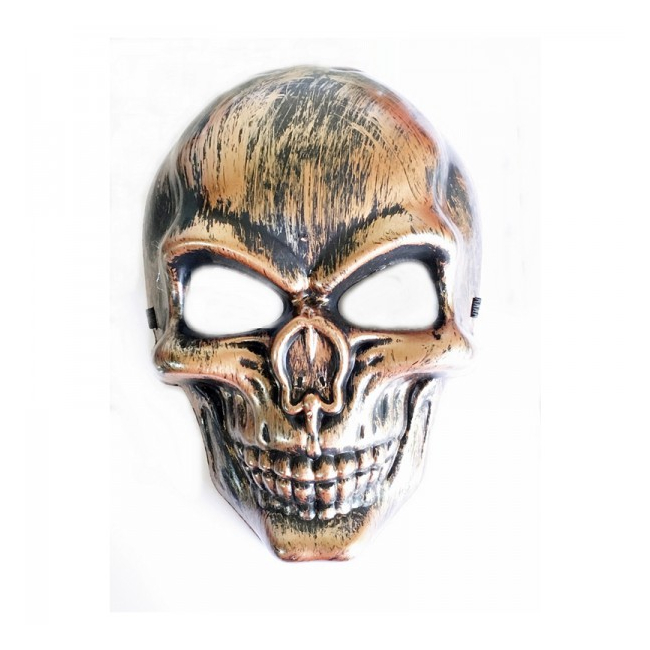Masca de Halloween si Carnaval Bronz Aspect Metalic