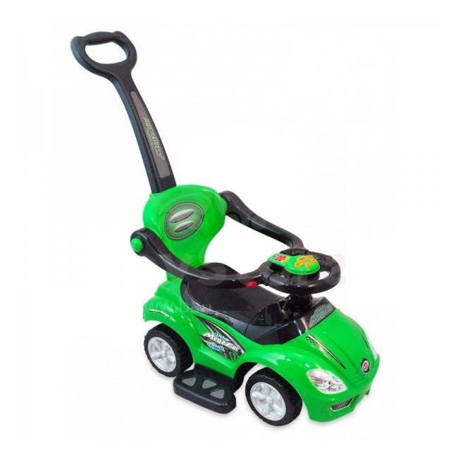 Masinuta 3in1 Muzicala pentru Copii Babyland BabyCar Verde BC8301