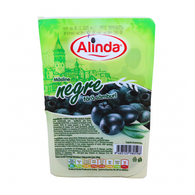 Masline negre fara samburi Alinda caserola 150g MGR28557
