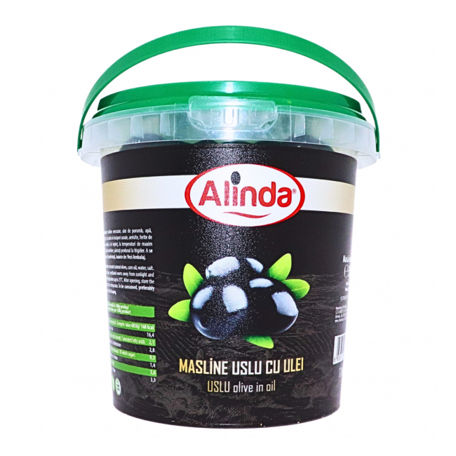 Masline negre Uslu cu ulei Alinda 350g MGR24812