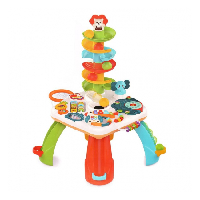 Masuta de joaca pentru bebelusi cu turn cu bile colorate Activity Table HE0519 CWT