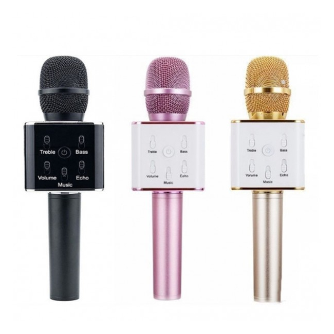 Microfon Wireless Karaoke cu Bluetooth, Boxa si USB Q7