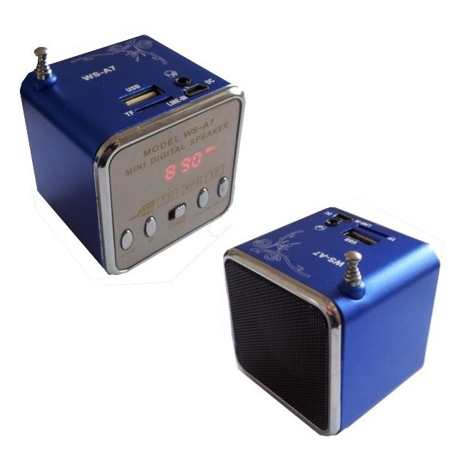 Mini Boxa Portabila cu MP3 Player si Radio FM, Slot card si USB WSA7