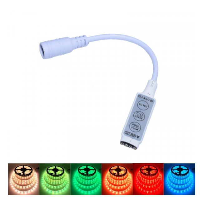 Mini Controler LED RGB cu Mufa DC 2.1mm 18A103 XXM