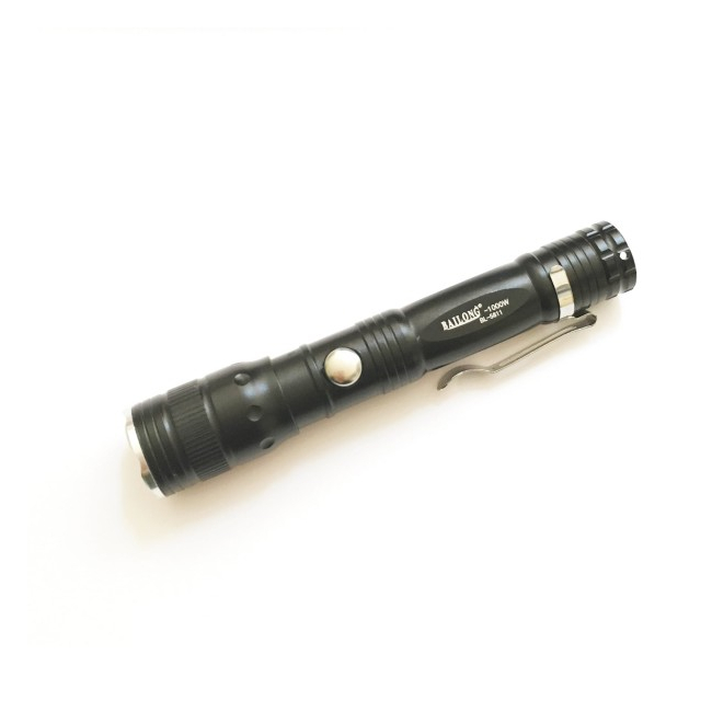 Mini Lanterna LED 1W Zoom si Clips Prindere Bailong BL5811